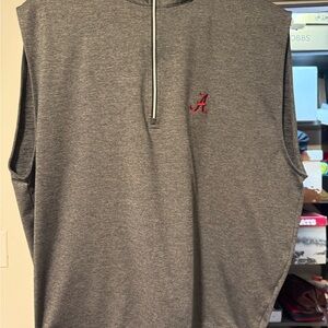 Alabama FootJoy Gray Sleeveless Vest with Red Logo